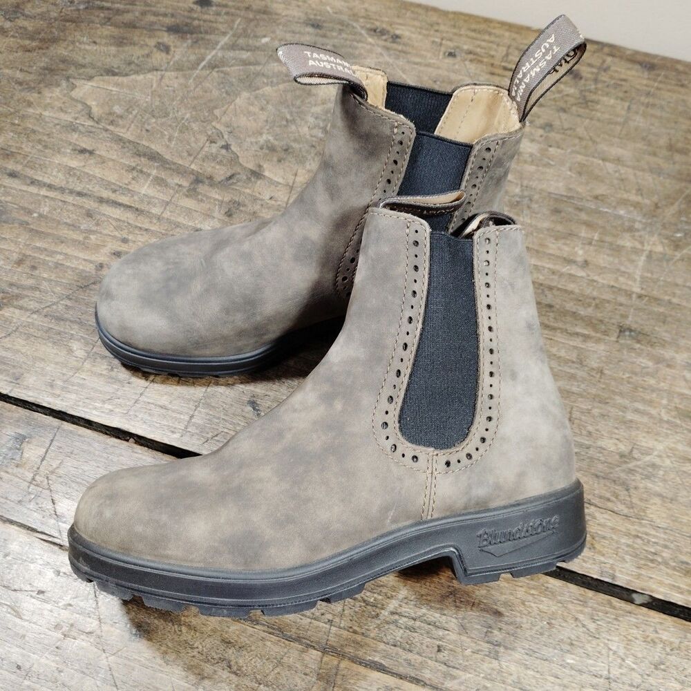 Blundstone Boots Kids Youth Sz 3.5 Green Chelsea Shoes Pull On Lug Sole